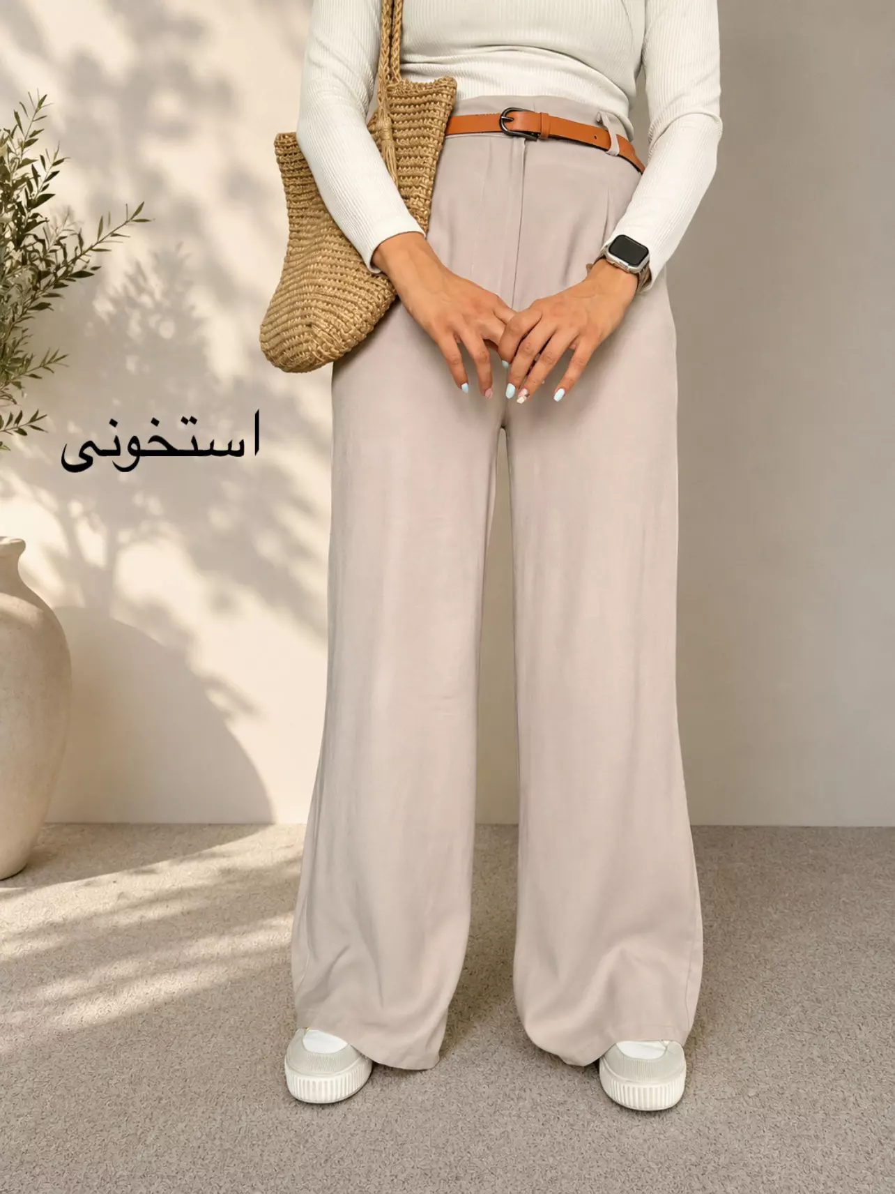 شلوار زنانه کتان سیلک آرام | استایل تو